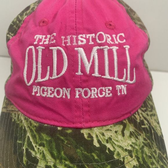 Historic Old Mill Pigeon Forge Camo Hat Snapback Trucker Cap Woman (Unisex) - Picture 3 of 11